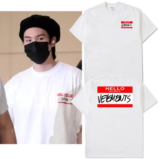 เสื้อยืด พิมพ์ลาย Bts SUGA hello my name is super white