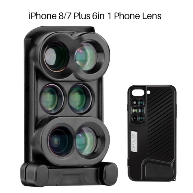 เลนส์กล้อง 6 in 1 (มือสอง) สำหรับโทรศัพท์ iPhone 7 8 Plus