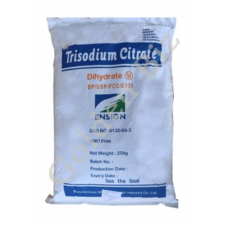 Tri-sodium citrate (ไตรโซเดียมซิเตรต) สารควบคุมความเป็นกรด ***ขนาด 25 kg***