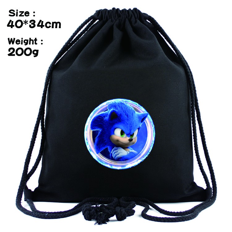 Sonic The Hedgehog นักเรียนการ์ตูนกีฬากลางแจ้งเดินทางกระเป๋าเป้สะพายหลังที่มีสีสัน