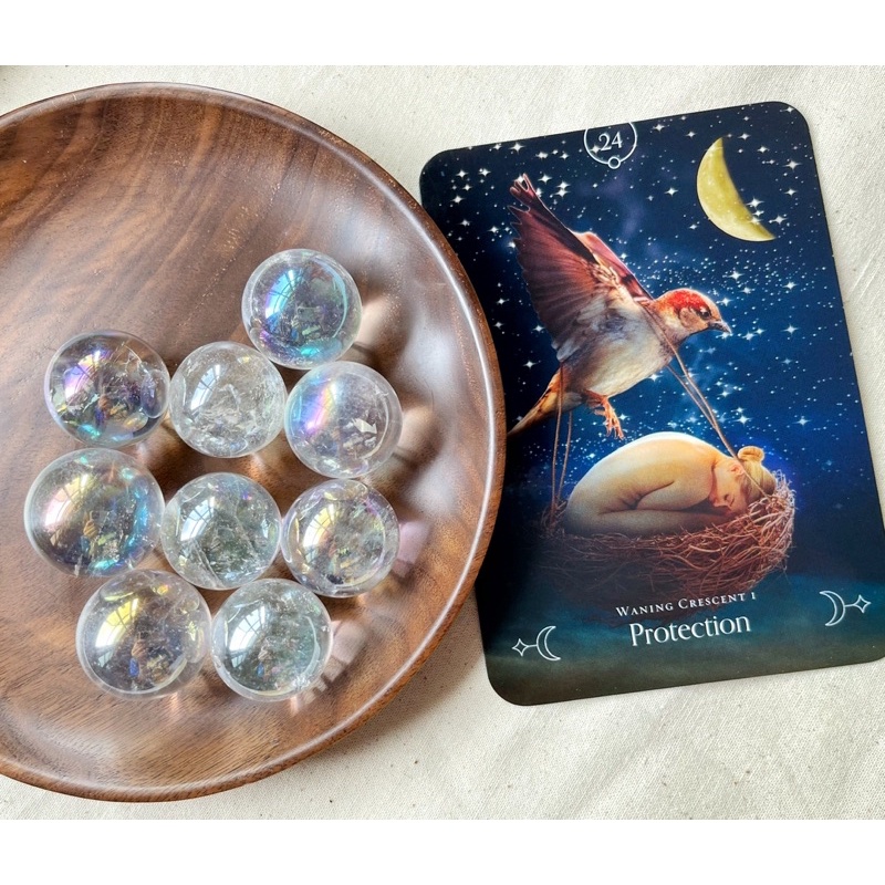 Aura Clear Quartz Crystal Sphere