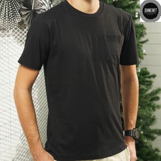 เสื้อยืดคอกลม Unisex Pocket T-shirt Premium Cotton 100% รุ่น Basic Colour