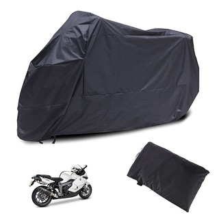 ผ้าคลุมรถมอเตอร์ไซค์กันน้ำ กันแดด กันฝุ่น สีดำ ไซส์ L Motorbike Waterproof Cover  เหมาะสำหรับรถไซกลาง PCX