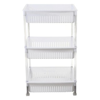 ชั้นวางของพลาสติก 3 ชั้นมีล้อ KEYWAY AP383 PLASTIC SHELF WITH CASTERS KEYWAY AP383