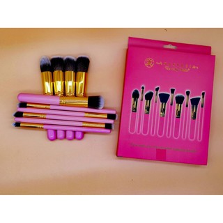 ANASTASIA ชุดแปรง10 ชิ้น กล่องชมพู ขนสังเคราะห์นิ่มไม่บาดหน้าสินค้าขายดี