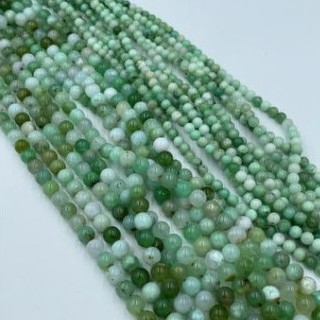 chrysophase 6mm and 9mm round beads