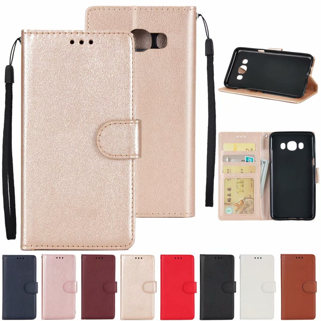 เคส Case compatible for Samsung Galaxy J3 J5 J7 A3 A5 A7 2016 Soft Flip Leather Case with Card Slot 