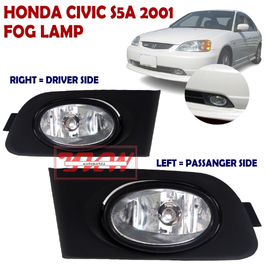 ใหม่ หลอดไฟตัดหมอก ติดกันชนหน้า สําหรับ Honda Civic ES1 ES2 ES3 ES S5A 2001-2004