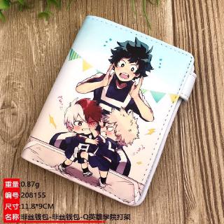 กระเป๋าสตางค์ ใบสั้น หนัง PU ลายการ์ตูน My Hero Academia Midoriya Izuku