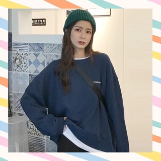 K2💝แฟชั่น เสื้อสเวตเตอร์อกสกรีนตัวหนังสือ Anesthesia 2 สี