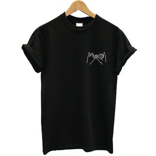 เสื้อยืดคอกลมcrew neckPinky Promise เสื้อยืดลําลอง แฟชั่นสําหรับผู้ชาย แขนสั้น พิมพ์ลาย Little Finger L333S-4XL