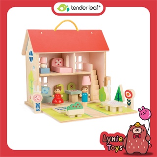 Tender Leaf Toys ของเล่นไม้ บ้านตุ๊กตา บ้านตุ๊กตาแบบพกพา Dolls House Set