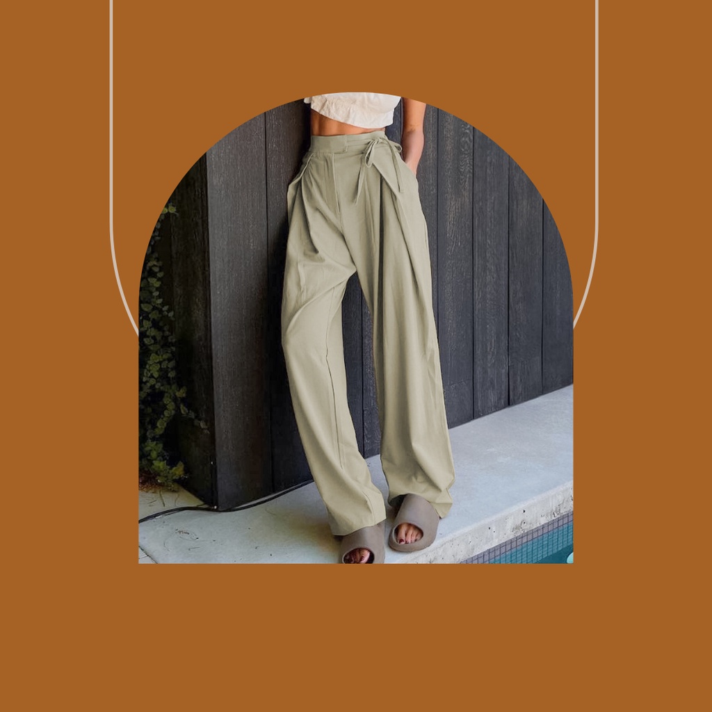 [3.3 ลดสูงสุด 200.- โค้ด R6D984] C51 กางเกงขายาว กางเกงสีเขียว | Myst by Mystery