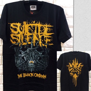 [100% Cotton] เสื้อยืดลําลอง แขนสั้น พิมพ์ลายวงร็อค Suicide Silence สีดํา พลัสไซซ์ ไซซ์ XS-3XL ของขวัญวันเกิด สําหรับผู้