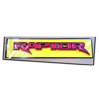 logo RAPTOR โลโก้ แร๊พเตอร์ โลโก้ raptor ติดท้ายกระบะ ติดกระบะท้าย โลโก้ท้าย สีแดง ขอบดำ