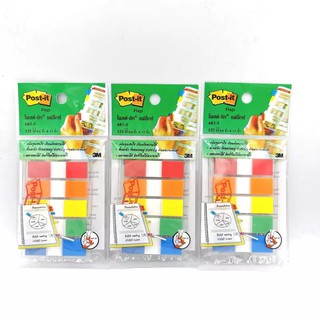 Post-it Flags 683-5 3M (1ชุด/3ห่อ) โพสต์-อิท แฟล็กซ์ 0.5นิ้วx1.7นิ้ว (1ห่อ/125แผ่น) ทั้งหมด 5 สี สีละ 25 แผ่น