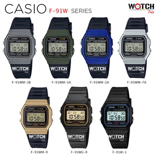 🔥HOT🔥Casio แท้100% นาฬิกาข้อมือ Casio Digital รุ่น F-91WM F-91W Series