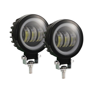 4Inch LED Work Light Bar Spotlights ATV Truck Car Boat Angel Eye Lamp Round 12-30V 30W 6000K 2PCS