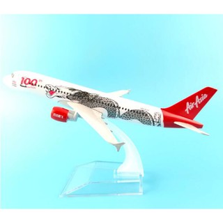 โมเดลเครื่องบิน แอร์เอเชีย AIR ASIA AIRBUS A320 100th ลายมังกร (16 cm)ทำด้วยเหล็ก สวย งานละเอียด - ของเล่น ของขวัญ