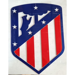 แอตเลติโก มาดริด โลโก้Atletico Madrid เหล็กตัดเลเซอร์ ขนาด 60 cm หนา 3 mm ทำสีเหมือนจริงใช้สี2k ทนแดดทนฝนติดตั้งได้ทุกที