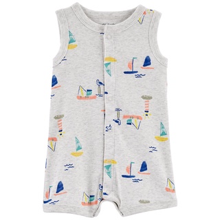 Carters Romper Suit 1Pc Grey-Multi L8 คาร์เตอร์เสื้อผ้าชุดเต็มตัวแขนกุด