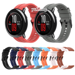 สายรัดซิลิโคนอ่อนนุ่ม 22 มม. สำหรับ Huami Amazfit Stratos 2 2S 3 Amazfit Pace สายนาฬิกาสปอร์ต