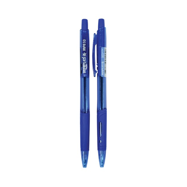 Maples 810 Pen ปากกาลูกลื่น มีปลอกยาง ขนาด 0.7mm หมึก น้ำเงิน / แดง / ดำ 1 แท่ง