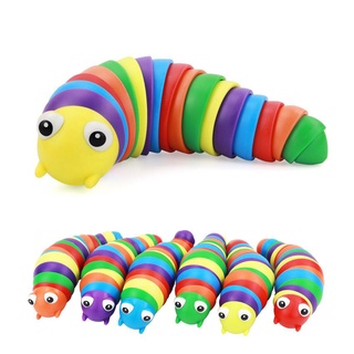 Fidget 3D Finger Slug Caterpillar Stretch Sensory Stress Toy Anti Anxiety Toys For Boys Girls