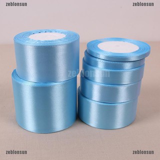 @sun# ริบบิ้นผ้า สีฟ้า 25หลา สำหรับใช้ตกแต่ง  ▲▲