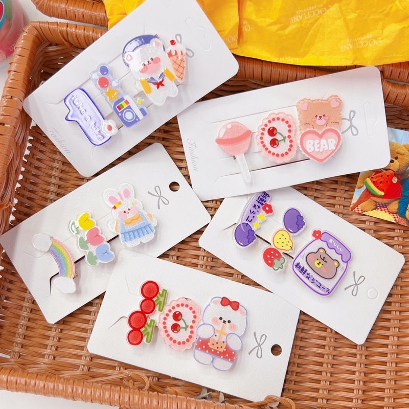 Cute 103 กิ๊บติดผม กิ๊บหนีบผมเกาหลีการ์ตูนน่ารัก 3 ชิ้น/แพ็ค