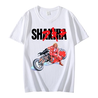 T-shirt  เสื้อยืด พิมพ์ลายการ์ตูนอนิเมะ Akira Shotaro Kaneda สไตล์ญี่ปุ่น แฟชั่นฮาราจูกุ สําหรับผู้ชาย#39; s เสื้อยืดS-5