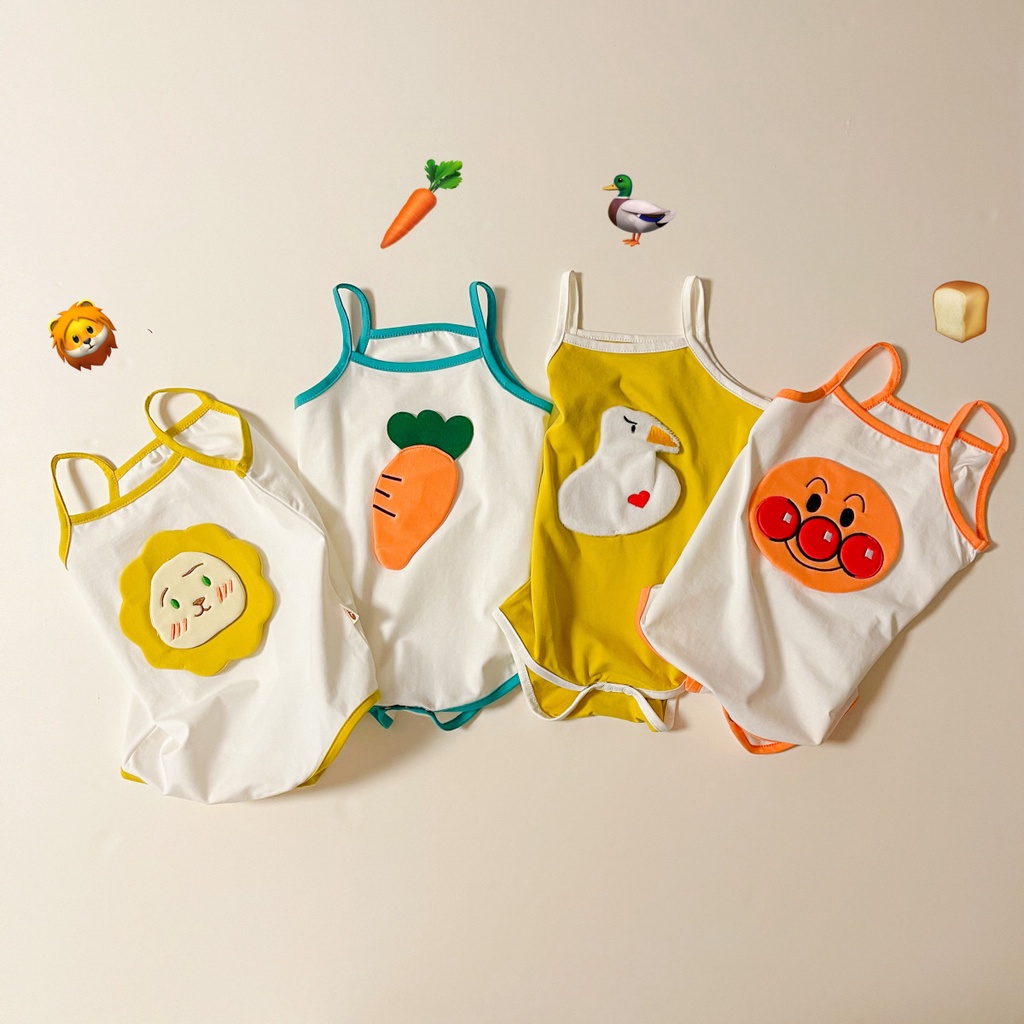 Bodysuits & Jumpsuits 105 บาท ชุดรอมเปอร์ผ้าฝ้าย ลายการ์ตูนน่ารัก แฟชั่นฤดูร้อน สําหรับเด็ก Baby & Kids Fashion