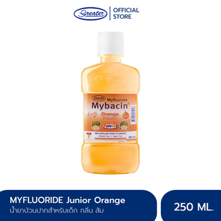 มายบาซิน จูเนียร์ น้ำยาบ้วนปาก กลิ่นส้ม 250 มล. MyBacin Junior Orange 250ml_Greater เกร๊ทเตอร์ฟาร์ม่า