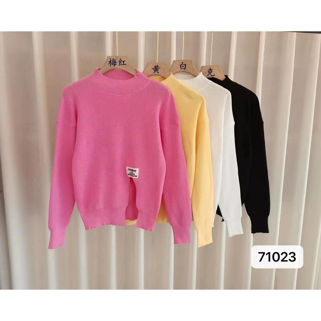 เสื้อแขนยาว เสื้อไหมพรมผู้หญิง ใหม่ ผ้านิ่ม สไตล์เกาหลี #71023