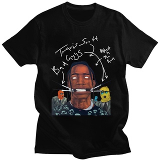 เสื้อยืดคอกลมเสื้อยืดผ้าฝ้าย 100% พิมพ์ลายตัวอักษร Travis Scott ASTROWORLD Tour สไตล์ฮิปฮอป สตรีท สําหรับผู้ชาย LHZYS-5X