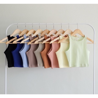 🍃Simple Crop เสื้อกล้ามครอปผ้ายืด