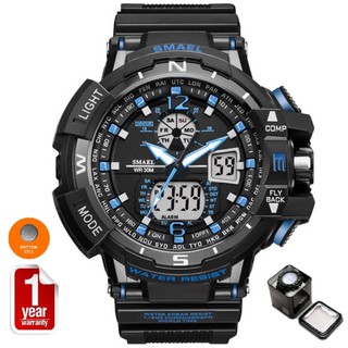 SMAEL นาฬิกาข้อมือผู้ชาย Sport Digital LED &amp; Analog รุ่น SM1376 (Black/Blue)