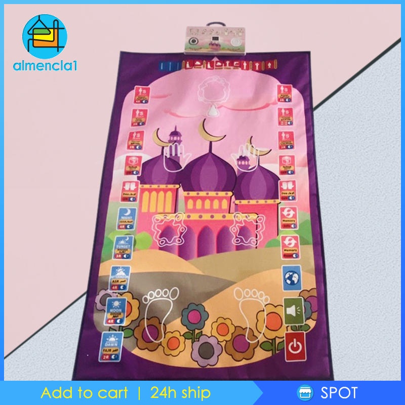ALM1-11--] Muslim Prayer Rug Pray Teaching Speaker Music Salah Mat ...