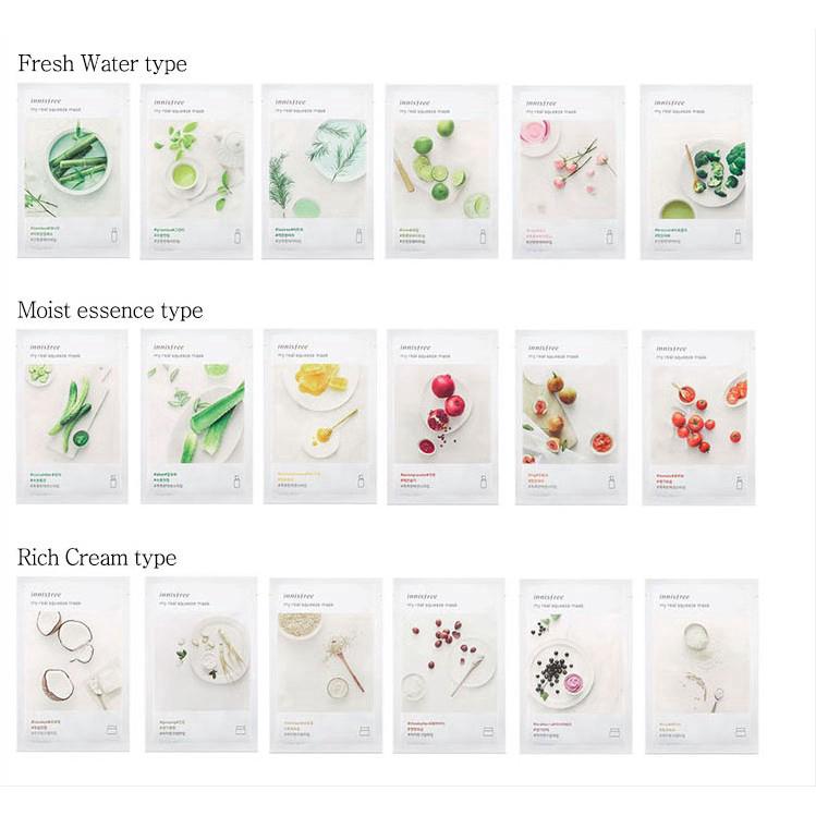 Innisfree My Real Squeeze Mask 20ml 18 types ครีมบำรุงผิว