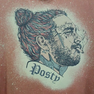 เสื้อยืดมือสอง Usa นักร้องดัง Hip-hop/Rapper Posty โพสต์ มาโลน (ออสติน ริชาร์ต) ลายเท่ๆ Size M.อก20/ยาว27