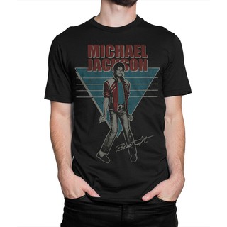 เสื้อยืดโอเวอร์ไซส์Michael Jackson Beat It Vintage เสื้อยืดแฟชั่นใหม่บุรุษบุคลิกภาพเย็น tee สีดำS-3XL