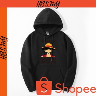 เสื้อกันหนาว มีฮู้ด ลายอนิเมะวันพีช LUFFY ปกป้อง My Nakama แฟชั่นสําหรับผู้ชาย ไซซ์ Xs-4XL