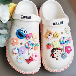 การ์ตูนอมยิ้ม Mickey Jbitz สําหรับ Croc Daisy ดอกไม้ Jibbits Charm อะนิเมะรองเท้า Charms Pin Sesame Street Jibits Crocks รองเท้าเด็ก อุปกรณ์เสริมตกแต่ง