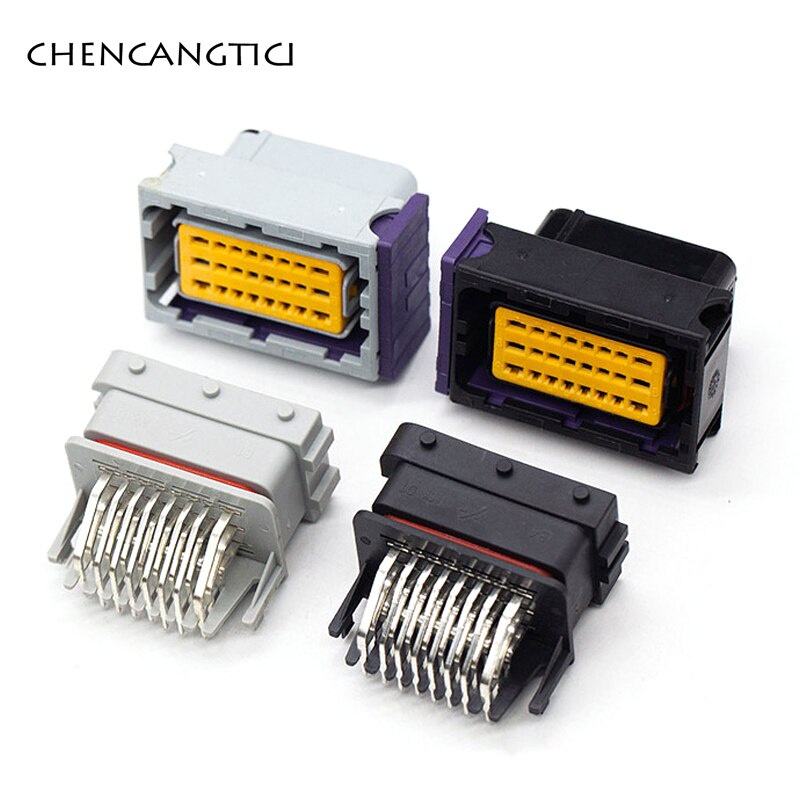 1 ชุด FCI 24 Pin Way น้ํามันแก๊สคอมพิวเตอร์ ECU ปลั๊กชายหรือหญิง Auto Car Connector HCCPHPE24BKA90F 
