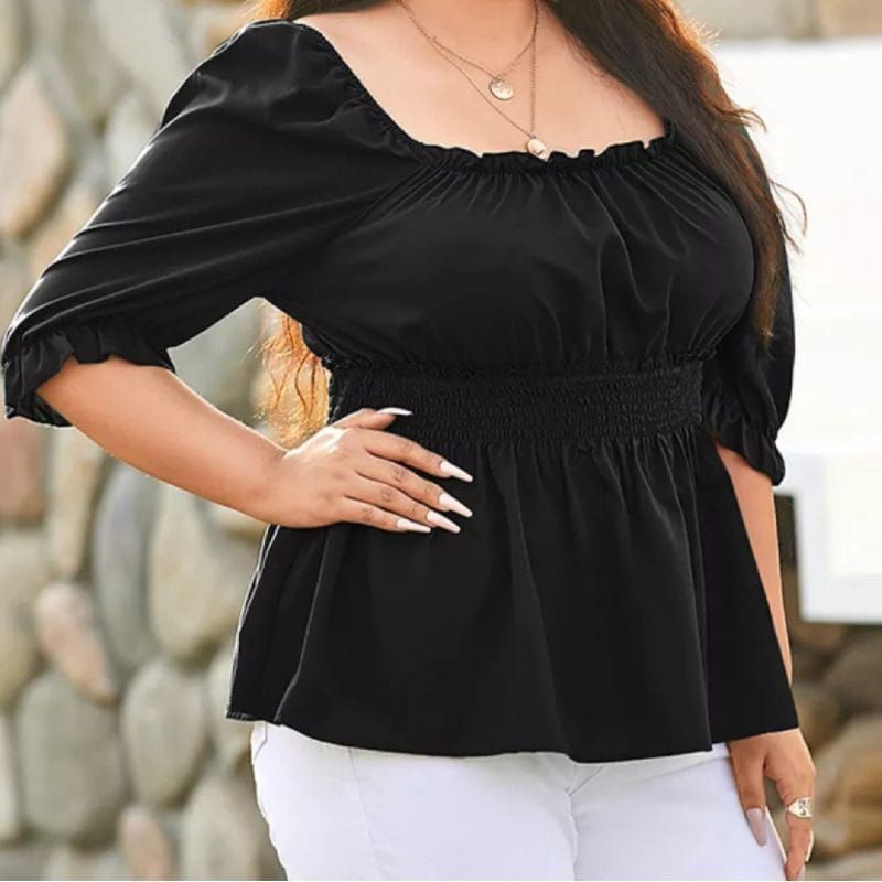 KEIKO SABRINA JUMBO เสื้อผ้าผู้หญิง/สไตล์ KOREAN/KEIKO BIG SIZE BLOUSE