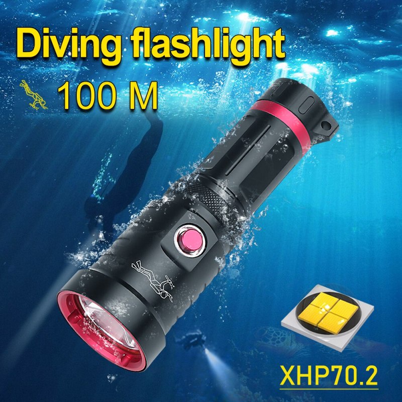 Torch Light Most Professional Underwater Torch Diving Flashlight XHP70