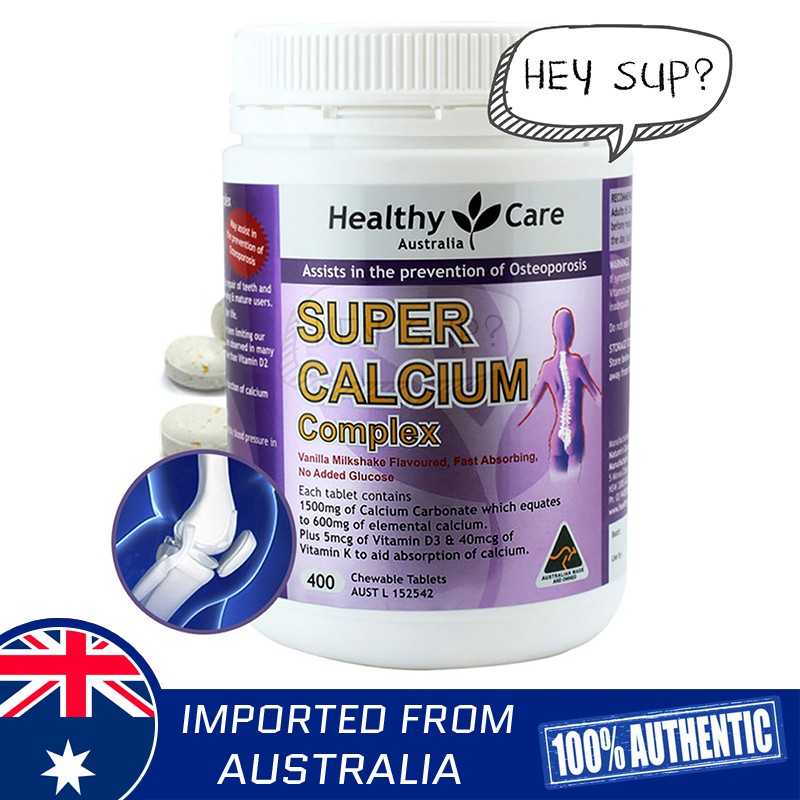 Healthy Care Super Calcium Vitamin D 400 Tablets