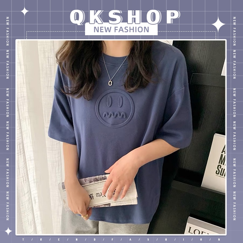 QKshop มาใหม่❗️ เสื้อยืดลายอีโมจิ😵‍💫 สีสวยมาก นู้ดดดูดีมากเว่อร์ ไม่จัดพลาดนะบอกเลย📣📣