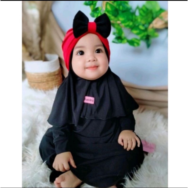 Baby &S gamis / น่ารักและน่ารัก azaibah / S 0-6 เดือน M 6 เดือน-1 ปี L 2-3 ปี XL3-4 ปี / syari gamis