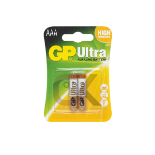 [ลด10% JADBMF] GP Ultra ALKALINE BATTERY รุ่น 24AU-2U2 AAA 1.5V (LR03) (GPPCA24AU011) 1แพ็ค 2ก้อน ของใหม่